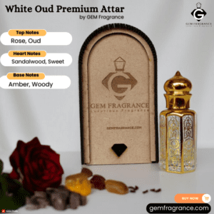 White Oud Premium Attar by GEM Fragrance – A Graceful Fusion