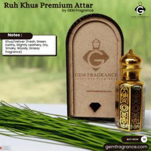 Ruh Khus Premium Attar by GEM Fragrance